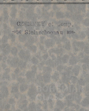 Czerney & Co. Steinschönau - návrhy