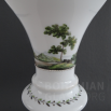 váza malované mléčné sklo