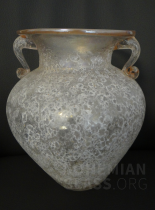 váza s uchy - irizované patinované sklo