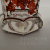 pohár lazurované, ryté sklo