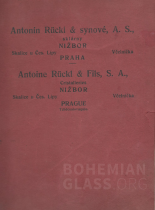 Antonín Rückl a synové - broušené sklo - cca 1920