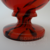 váza vrstvené sklo s taženým zvlněným dekorem